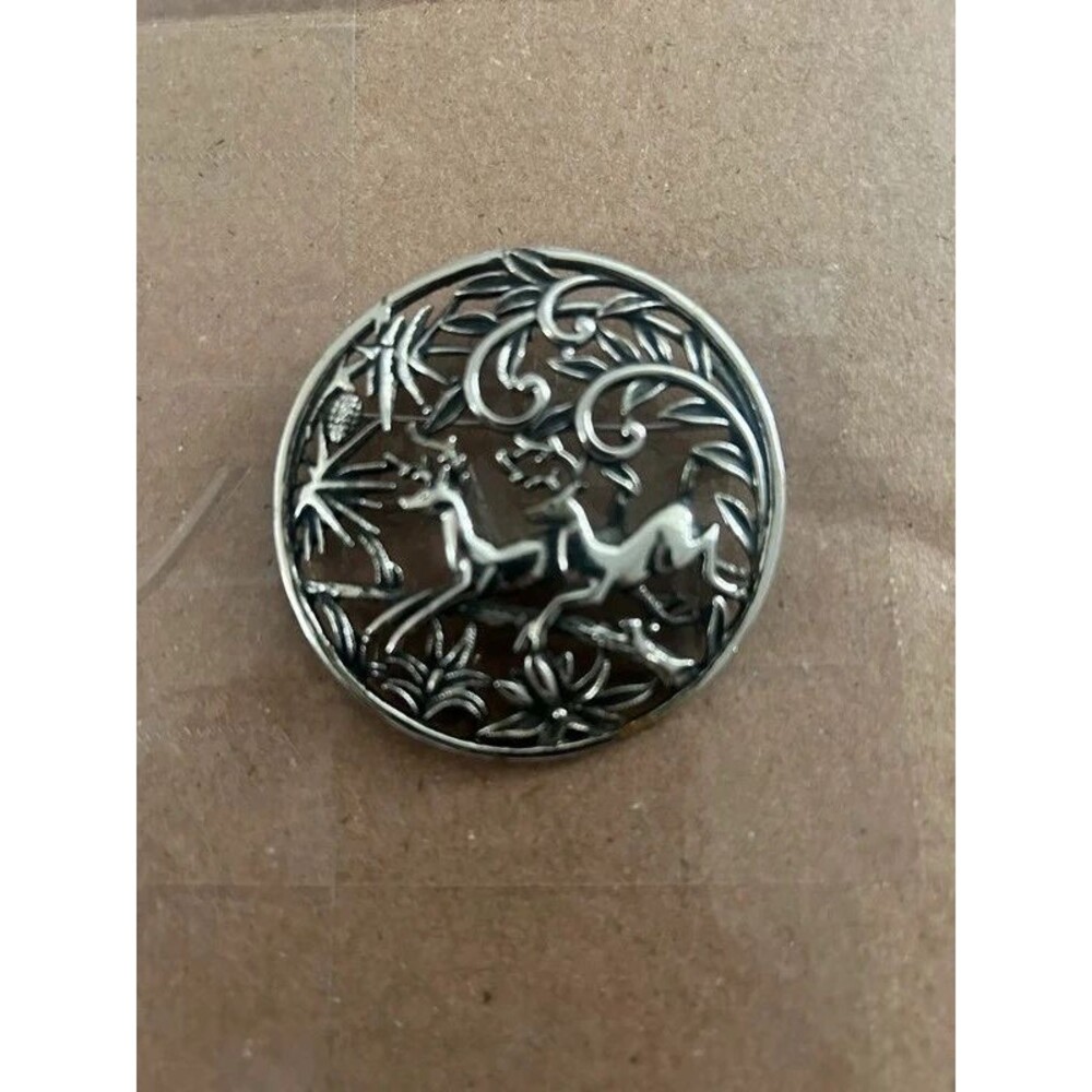 Vintage 1958 Sarah Coventry Woodland Flight Deer Brooch Pendant